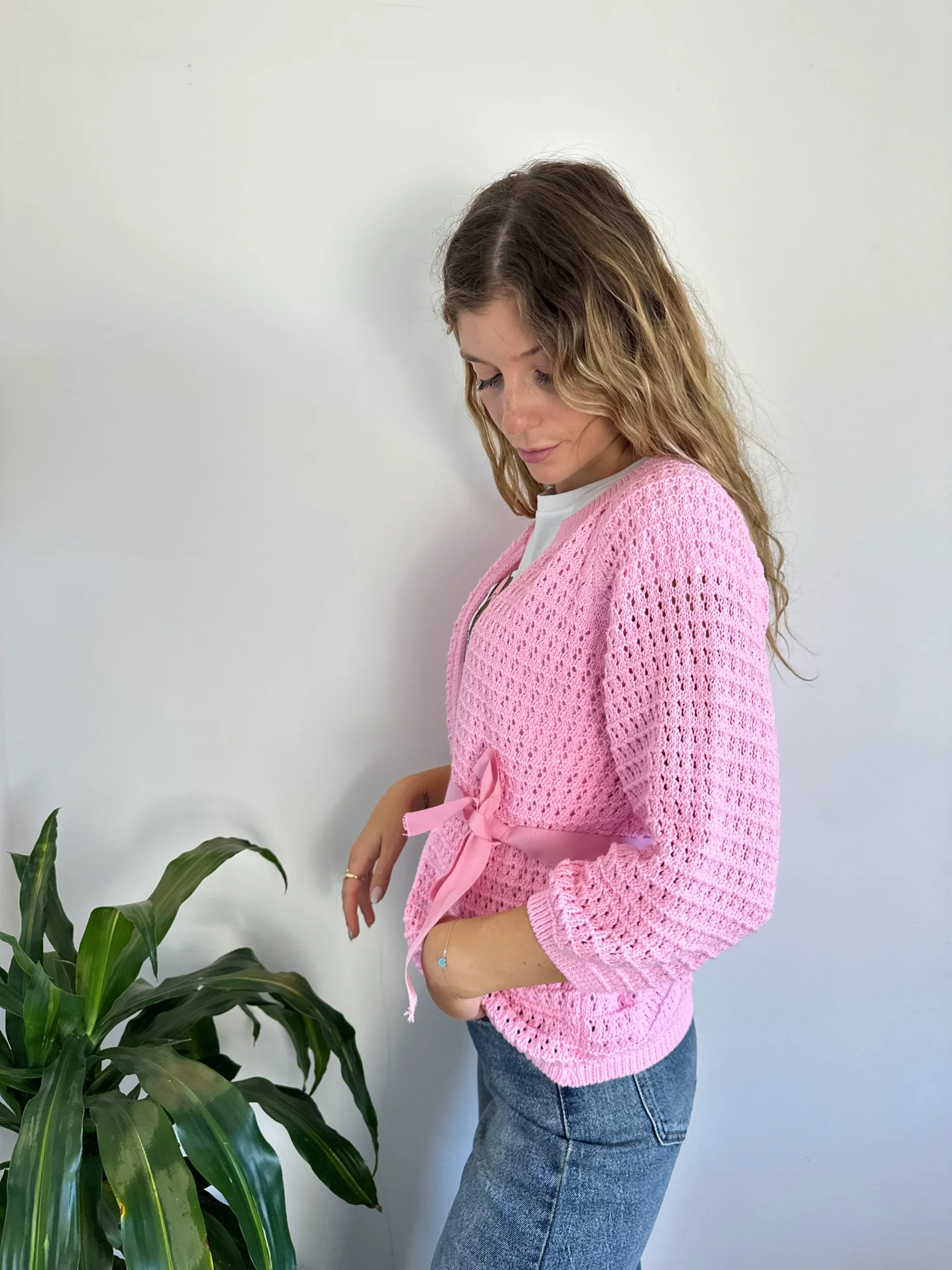 CARDIGAN NASTRO ROSA - immagine 9