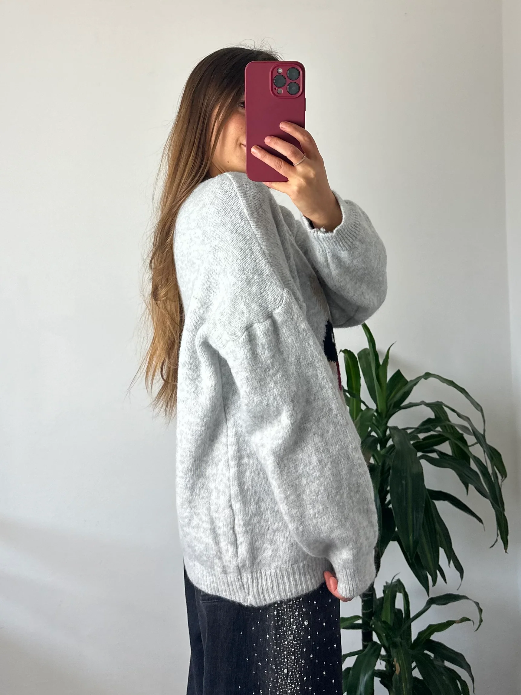 PULLOVER TEDDY misto LANA GRIGIO - immagine 4