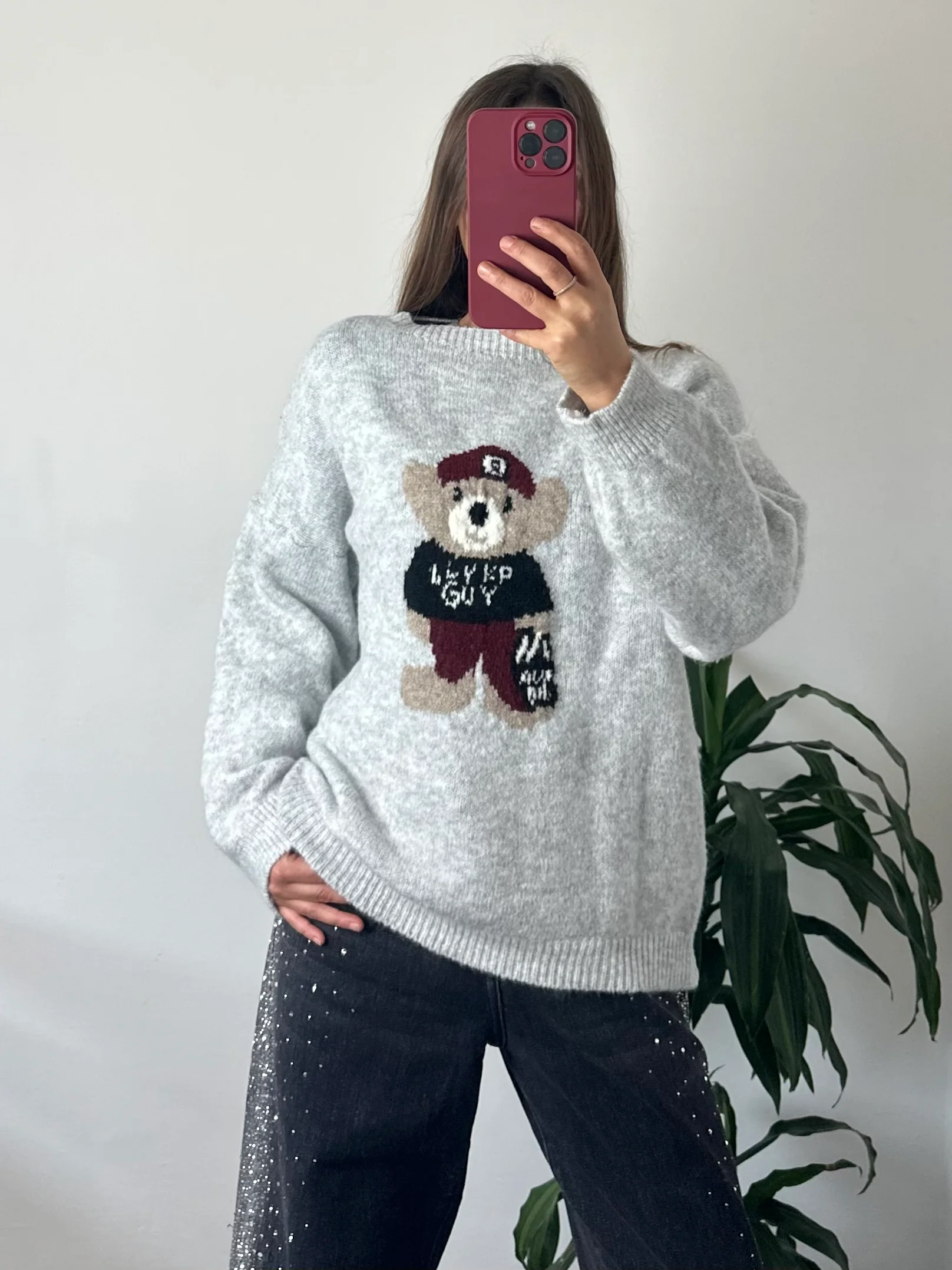 PULLOVER TEDDY misto LANA GRIGIO - immagine 2