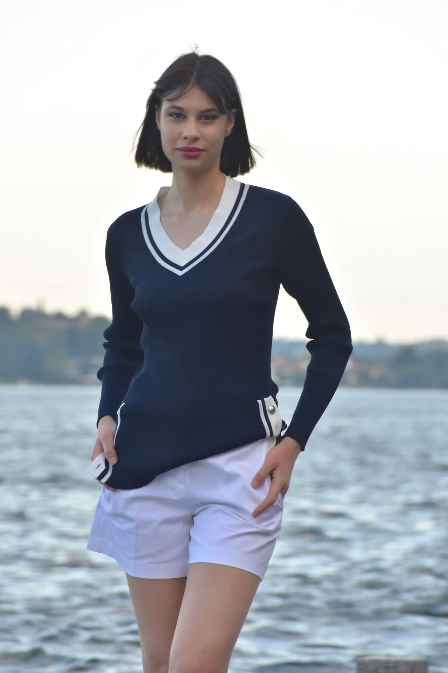 Pull V in Viscosa Stretch Alberta Ferretti - immagine 3
