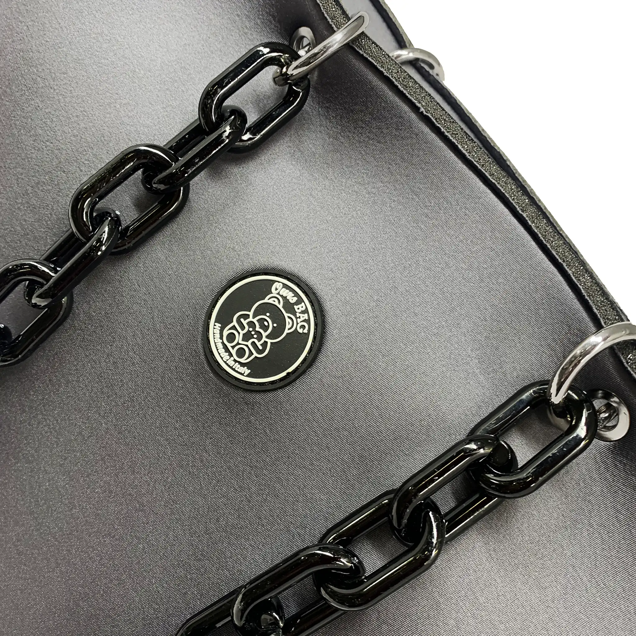 Borsa Shopping Greta con Catena (Grey) - immagine 4