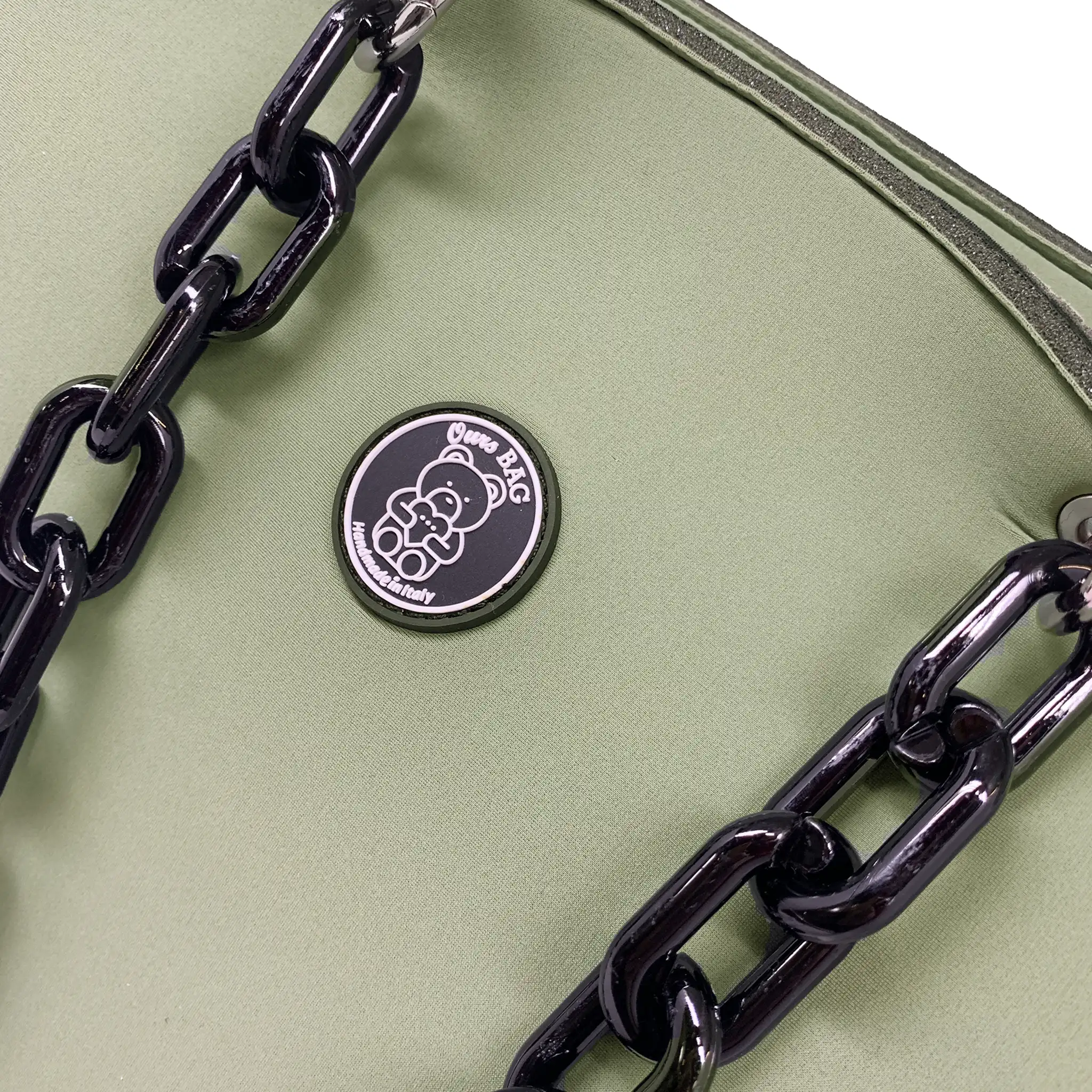 Borsa Shopping Greta con Catena (Olive Green) - immagine 4