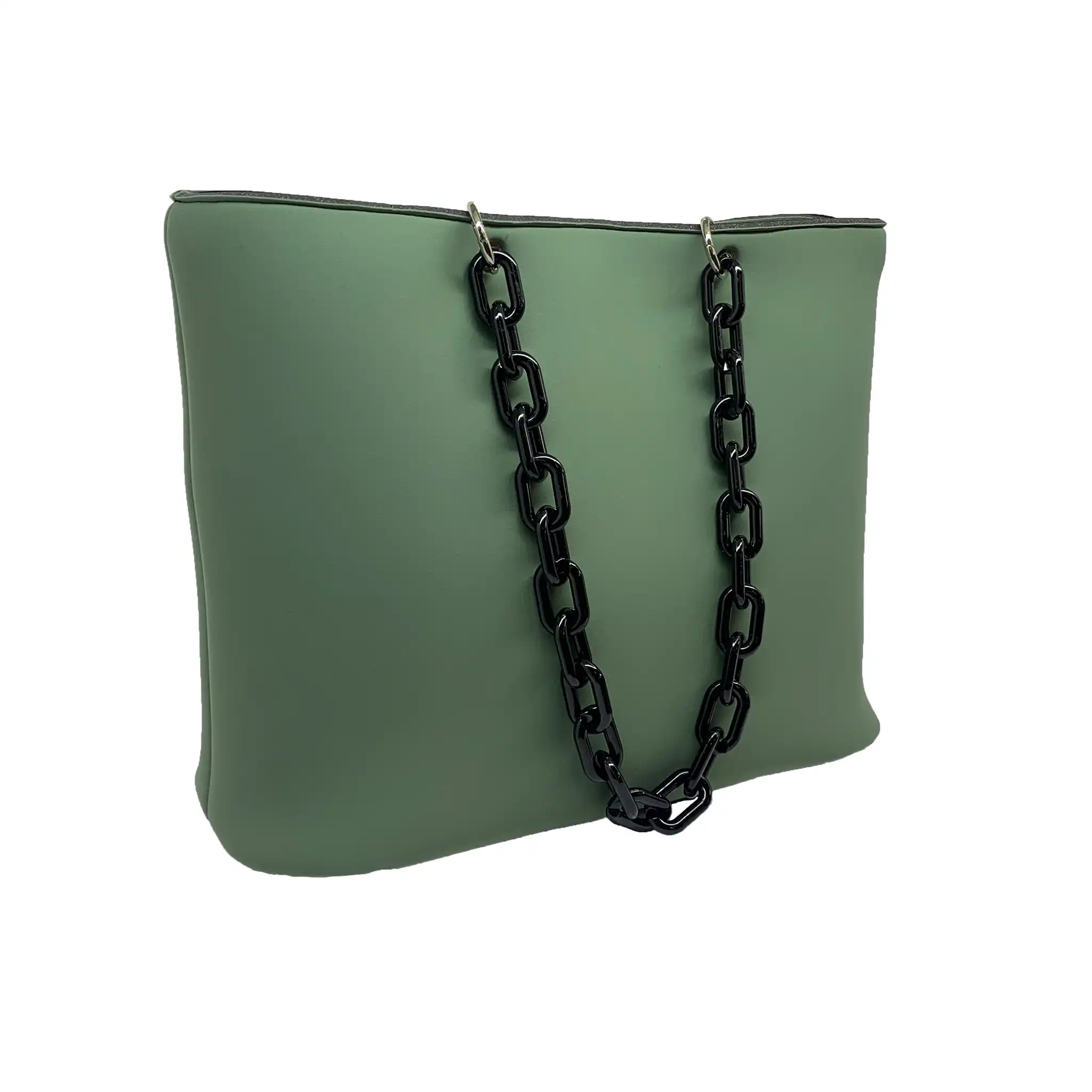 Borsa Shopping Greta con Catena (Olive Green) - immagine 3